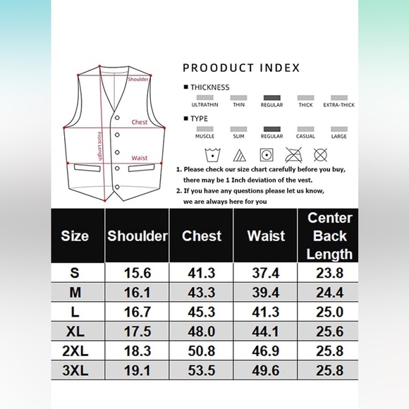 NWT COOFANDY Casual Dress Suit Vest Slim Fit - Picture 6 of 9